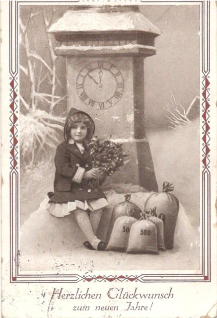 Neujahrsgruß Neujahrsgruß an die Familie Rudolf Kähny aus dem Jahr 1929